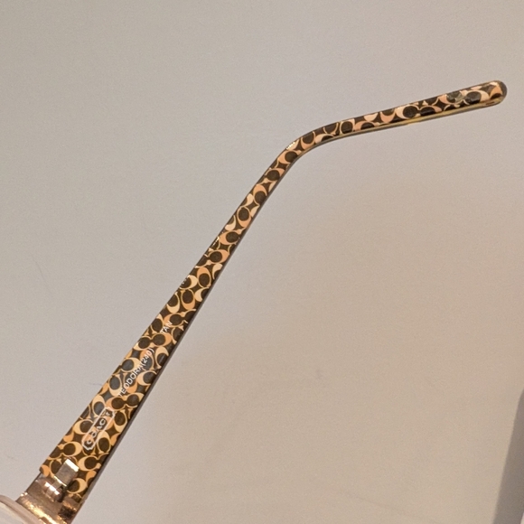 Coach Leopard Pattern Glasses with Gold Accents - Picture 7 of 14